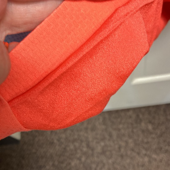 Ted Baker Dress Size 4 (8-10) EUC Lined Orange Gold back zipper - Picture 6 of 9